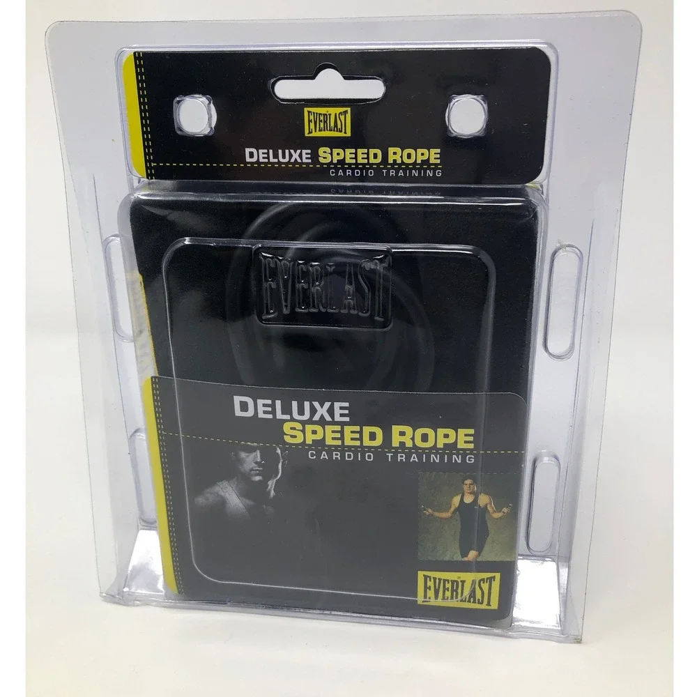 Everlast Deluxe Speed Rope Foam Grip Card Boxing Fitness Training Rope EV3631BK